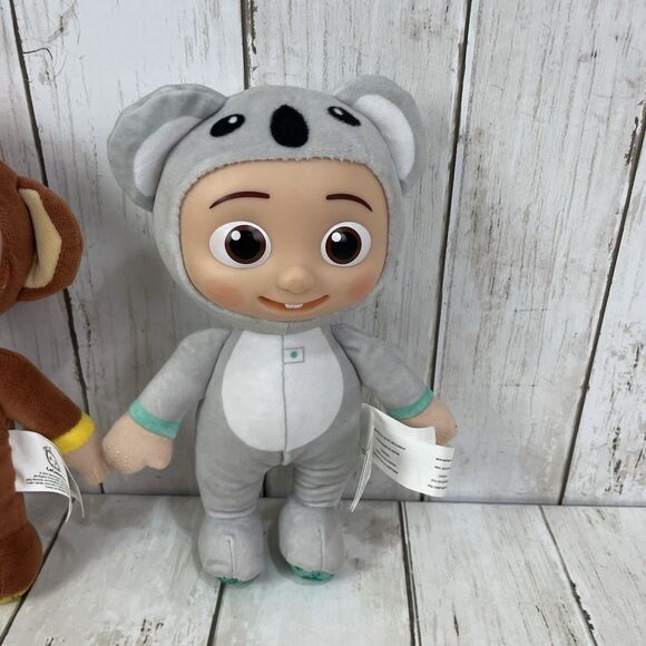 Cocomelon Little Plush, JJ Doll in Koala, Lion, & Monkey Outfit 8" - Lot Of 3 - Picture 4 of 9
